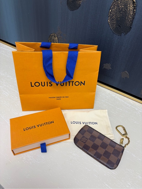 Louis Vuitton Handbags - Louis Vuitton Damier Ebene Key & Card Holder with Gold-Tone Clip
